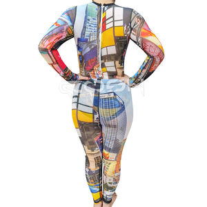 Ropa Deportiva Femenina de Primera Calidad, Mono Sublimado de Manga Larga con Leggings Elásticos a Precio de Mayoreo - Product Image 3