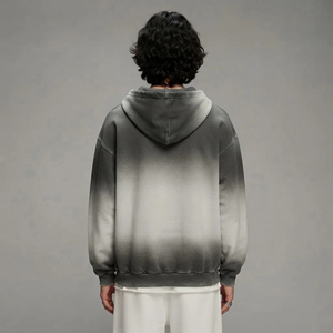 Casual wear OEM Winter Heavyweight 100% Cotton man hood hip hop oversized Fit High Street <b>Style</b> with <b>spray</b> effect men's hoodie - Product Image 3