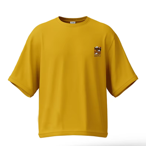 Oversized Plus Size Blank T-Shirt Thick Graphic Front Logo <b>Drop</b> Shoulder-High Quality Heavyweight Cotton Men's T-Shirt - Product Image 1