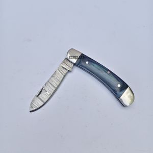 Cuchillo Plegable de Bolsillo de Acero de Damasco Personalizado con Funda de Cuero, Grado Industrial OEM, Garantía de 3 Años, Cuchillos al por Mayor para Regalo - Product Image 3