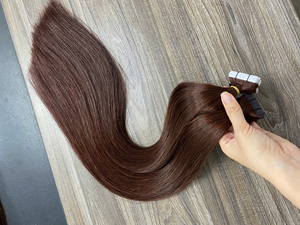 Zenohair Extensions de cheveux 100% naturels Remy vietnamiens lisses ondulés à bandes adhésives PU 100g décolorées 2026 - Product Image 4