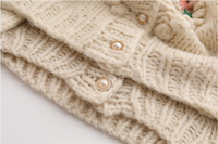 Suéter Cárdigan de Primavera para Mujer, Estilo Urbano, de Secado Rápido, con Cuello Redondo, Manga Larga, Botones y Bordado Floral de Alta Calidad Personalizado