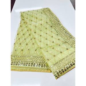 Saree de mariage design avec séquence et travail Dori pour les fêtes - Product Image 6