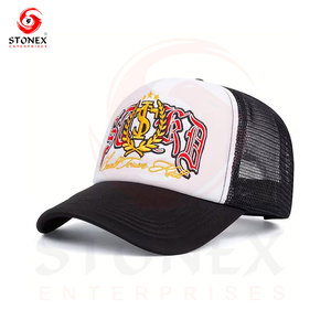 Gorra de Béisbol de 5 Paneles, Estilo Vintage, Unisex, de Lona 100% Algodón, con Malla, Diseño Desgastado, a la Moda para el Verano - Product Image 2