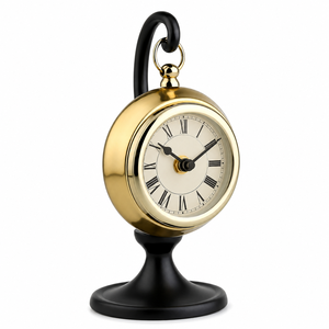 Vintage Brass Table <b>Clock</b> Decorative Desk <b>Clock</b> Roman Numeral Analog Mantel <b>Clock</b> Classic Home Office Living Room Decor Gift - Product Image 2