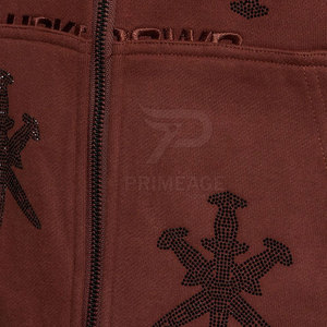 เสื้อฮู้ดผู้ชายประดับเพชร น้ำหนักเบา ระบายอากาศได้ดี ออกแบบเองได้ - Product Image 6