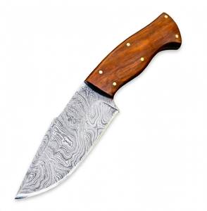 Outil utilitaire en acier damas à motif torsadé personnalisé avec manche en bois dur naturel - Product Image 6