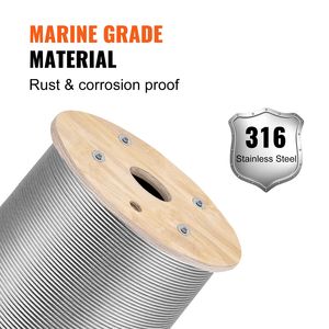 Cavo in Acciaio Inox 304L da 1/8 di Pollice, 984 Piedi, Diametro 0,4 mm, Superficie Lucida, Pieghevole 3 mm, Certificato RoHS, ASTM AISI - Product Image 4