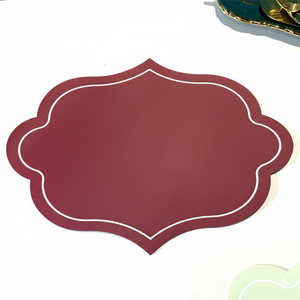 Designer Customized Faux PU Leather Luxury <b>Placemat</b> <b>Wipeable</b> Reusable Handmade Festive Events Homes High Quality Mats Pads - Product Image 1