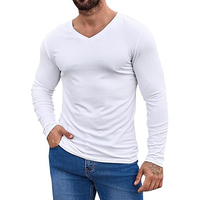 T-shirt en coton à col en V pour homme, prix de gros, motif personnalisé, 100 % coton, manches courtes