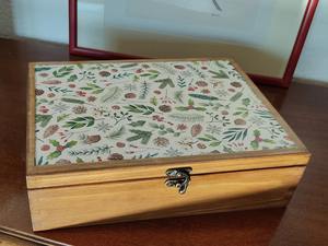 Caja de Madera con Estampado Festivo para Joyería, Caja de Almacenamiento de Madera con Estampado para Regalos de Navidad, Suministro al por Mayor - Product Image 5