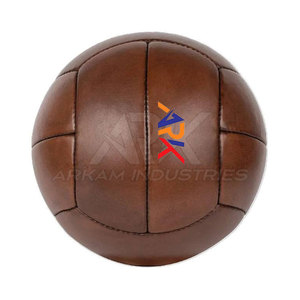Ballon de football en cuir antique durable, panneaux cousus à la main, collection sportive - Product Image 6