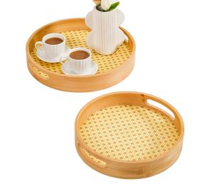 Producto estándar superior Bandeja DE SERVICIO DE MADERA Artesanía India Artículo al por mayor Acacia natural Mango Shisham Madera de pino de alta calidad - Product Image 2