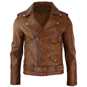 แจ็คเก็ตมอเตอร์ไซค์หนังแท้คุณภาพสูงสุด แจ็คเก็ตขี่มอเตอร์ไซค์แบบคลาสสิก พร้อมอุปกรณ์ป้องกัน เสื้อโค้ทหนังสำหรับขี่มอเตอร์ไซค์ - Product Image 1