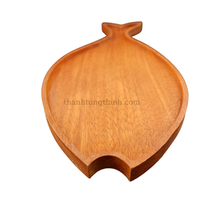Thanh Tung Thinh Wooden <b>Round</b> <b>Serving</b> <b>Tray</b> With Tree Branch Handle Handmade Rustic Kitchen Tableware From Vietnam - Product Image 5
