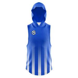 Hoodie sans manches unisexe personnalisé pour homme, hiver, broderie appliquée, impression par sublimation, coton molletonné, pour homme - Product Image 1