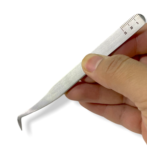 Pince à épiler Mega Volume 25mm pour extensions de cils Botte de cils en acier inoxydable avec logo personnalisé avec épaisseur de 0.03 à 0.05 - Product Image 3