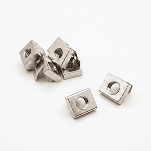 Tuerca de resorte M6 de alta resistencia con recubrimiento de zinc para perfil de aluminio serie 3030, para enmarcado industrial en ranura en T de aluminio - Product Image 1