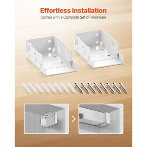 2 Pezzi Staffe di Montaggio per Tende da Finestra 1,5 x 2,25 Pollici, Compatibili con Viti Autofilettanti Incluse - Product Image 4