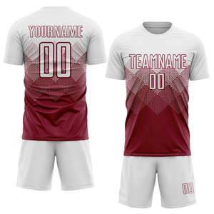 Divisa da <span class=keywords><strong>Calcio</strong></span> Personalizzata Marrone e Bianca con Motivo Geometrico a Rombi, Nome e Numero della Squadra Personalizzabili, Maglia e <span class=keywords><strong>Pantaloncini</strong></span>, Kit Completo per Uomini e Ragazzi - Product Image 1