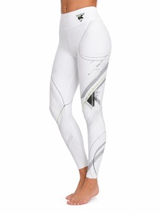 Compression Fitness Wear With OEM 2026 KAMPFER INDUSTRIES Women's <b>High</b> <b>Waist</b> Full Length <b>Leggings</b> <b>Black</b> Green Print Sporty - Product Image 5