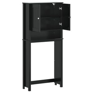 Mobile lavatrice in legno massello BERG nero 29.9 \ "x10.6 \" x64.8 \ "mobili da bagno - Product Image 4