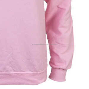 Bordado estampado Rosa poliéster algodón personalizado liso cuello redondo sudadera mujeres y hombres cuello redondo sudadera - Product Image 5