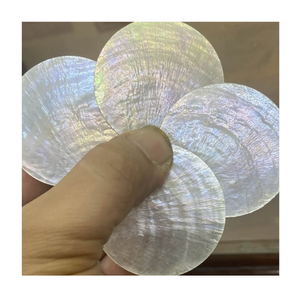Handmade Natural Capiz Shell Round Abalone Shell Natural Mother of Pearl <b>Disc</b> for DIY Crafts Home Decor for Jewelry Accessory - Product Image 3