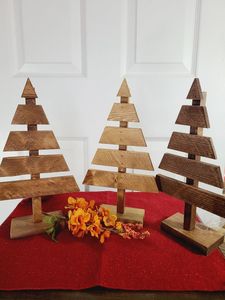 Árbol de Navidad de Madera Natural Hecho a Mano, Decoración Rústica para Mesa, Hogar, Sala de Estar, Comedor, Oficina, Navidad - Product Image 3