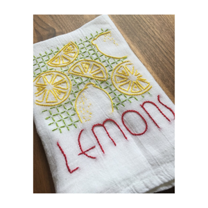 Essuie-tout en coton imprimé motif citron classique 40x60 cm 280 GSM Tissu doux absorbant et durable Certifié OEKO-TEX Usage quotidien - Product Image 2