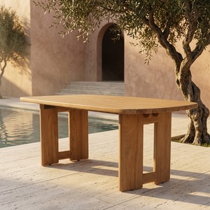 Table de jardin en teck indonésien, finition à base d'eau, vente en gros, directement de l'usine, meubles de Jepara. - Product Image 2