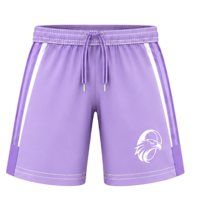 Pantalones Cortos de Rugby Blancos con Lavanda Personalizados, Uniforme de Equipo Transpirable y Ligero, Ropa Deportiva de Entrenamiento Personalizada, Pantalones Cortos Deportivos de Alto Rendimiento - Product Image 1