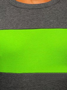 Custom Men's Front Embroidered Logo Printed Cotton/<b>Polyester</b> Fleece Eco-Friendly Breathable Casual Crew Neck Long Sweatshirt - Product Image 4