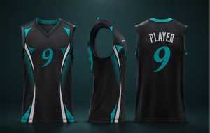 เสื้อบาสเก็ตบอลแขนกุดสีดำ แต่งสีเขียวอมฟ้า พิมพ์ลายหมายเลข 9 ทรงสปอร์ต ใส่ได้ทั้งชายและหญิง ทุกฤดูกาล - Product Image 2