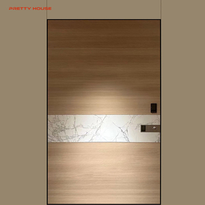 Double Porte <span class=keywords><strong>d</strong></span>'<span class=keywords><strong>Entrée</strong></span> Moderne Grande en Acier Inoxydable Métallique Sur Mesure - Product Image 6