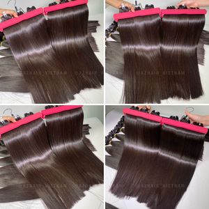 Envío rápido, precio al por mayor, extensiones de cabello liso de hueso de trama brillante sedoso, longitud de cabello humano vietnamita de 14 16 pulgadas - Product Image 5