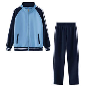 Traje de entrenamiento de poliéster 100% transpirable para hombre, personalizado OEM 2025, con cuello alto y media cremallera, para otoño - Product Image 4