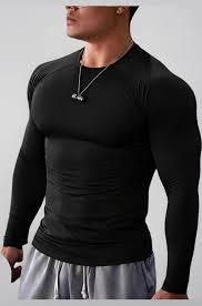 Attractive Slim Fit Short Sleeve Compressed <b>Men</b> T-<b>shirt</b> Moisture Wicking Athletic Fitness Blank Printing Ready Lightweight - Product Image 2