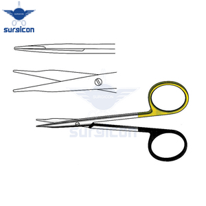 กรรไกรสแตนเลสเกรดพรีเมียม Steven Scissors ขนาด 10 ซม. / 4 นิ้ว ใบมีดตรงปลายทู่ ใบมีดเดี่ยวแบบหยัก ตัดได้คมกริบ รุ่น TC สำหรับงานผ่าตัด - Product Image 4