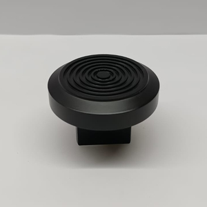 Black Round <b>Brass</b> Furniture <b>Knob</b> Minimalist Drawer Handle Durable Design - Product Image 5