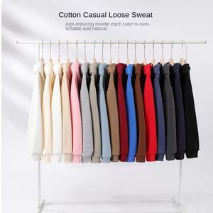 Nouvelle collection automne/hiver : Sweat à capuche uni à manches longues, style décontracté, grande taille, 320 grammes, pour fabricants de vêtements - Product Image 5