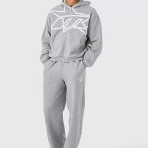 Survêtements imprimés à capuche pour hommes, séchage rapide, prix de gros, 100 % coton, grande taille, pantalon évasé, hiver - Product Image 1