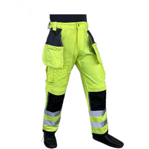 Pantalon de travail de sécurité haute visibilité réfléchissant personnalisé avec logo sur mesure - Product Image 3