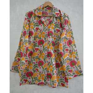 Conjunto de Pijama de Algodón para Mujer con Estampado a Mano, Conjunto de Pijama Cómodo para Dormir y Descansar - Product Image 2