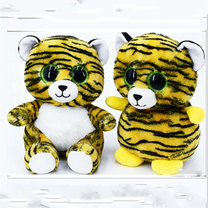 Peluche de tigre personalizado, tigre de peluche de la selva, peluche de tigre con ojos grandes verdes brillantes, muñeco de tigre del zodiaco - Product Image 2