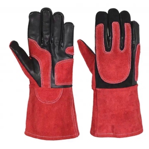 Guantes de Soldadura de Cuero Vacuno y Piel Serraje Reforzados, Resistentes a la Abrasión, al Calor y al Fuego, de Alta Durabilidad - Product Image 3