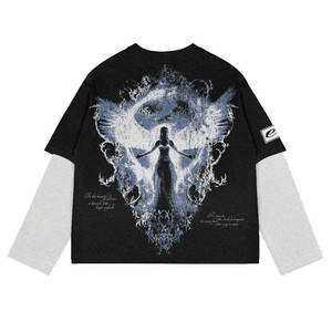 Camiseta de Manga Corta con Estampado Digital Artístico, Corte Regular, 100% Algodón Ecológico, Transpirable, Diseño con Apliques Texturizados - Product Image 6