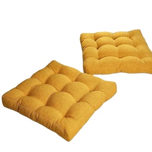 100% Pure Cotton Square Seat <b>Cushion</b> Modern Embroidered Geometric Pattern Soft Breathable Chair <b>Pad</b> for Home Deco - Product Image 1