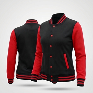 <b>Women</b> <b>Jackets</b> <b>Winter</b> Wear Customized High Quality <b>Warm</b> Fleece Fabric V Neck Collar Streetwear Fashion Varsity <b>Jacket</b> - Product Image 1