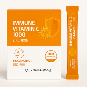 Suplemento de Vitamina C y Zinc en Polvo de Alta Potencia, Antioxidante, Refuerzo Inmunológico, Suplemento Alimenticio OEM para Adultos, 1 Sobres Diarios - Product Image 1